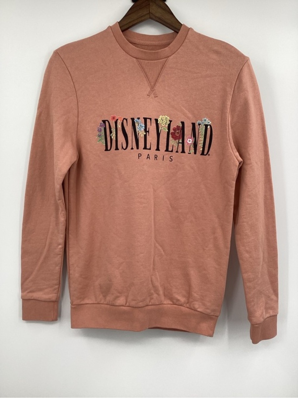 Disney Rose Pink Disneyland Paris Floral Logo Sweatshirt